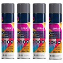 Ver imagem 1 de Tinta Spray 400ml Cinza Grafite Uso Geral em Aço Ferro Gesso Cerâmica Couro | Universo | Kit 04 Un