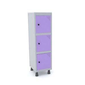 Armário Mini Roupeiro 3 Portas Aço MGRP 501/3