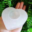 Ver imagem 3 de Porta Vela Coração Selenita Branca