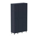 Ver imagem 1 de Armário Roupeiro 6 Portas Aço Pitão Grp 503/6 Preto
