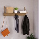 Ver imagem 1 de Prateleira Decorativo Estilo Industrial com Ganchos Cabide Asn 27894 Freedom Naturart