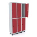 Ver imagem 1 de Armário Roupeiro 6 Portas Aço Pitão Grp 503/6 Vermelho