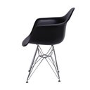 Ver imagem 2 de Cadeira Eames com Braços Preta - Base Eiffel Cromada