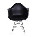 Ver imagem 3 de Cadeira Eames com Braços Preta - Base Eiffel Cromada