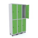Ver imagem 1 de Armário Roupeiro 6 Portas Aço Pitão Grp 503/6 Verde