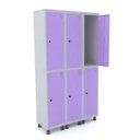 Ver imagem 1 de Armário Roupeiro 6 Portas Aço Pitão Grp 503/6 Cinza