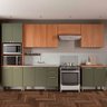 Cozinha Completa Sálvia 14 Portas 3 Gavetas Freijó/Verde 908432 - Telasul - 1