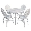 Ver imagem 1 de Conjunto com Mesa Quadrada e 4 Cadeiras Modelo Space Branco