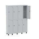 Ver imagem 1 de Armário Locker Guarda-Volume 8 Portas Aço Grp 504/8 Cinza