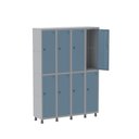 Ver imagem 1 de Armário Locker Guarda-Volume 8 Portas Aço Grp 504/8 Azul/Cinza/Dali