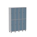 Ver imagem 3 de Armário Locker Guarda-Volume 8 Portas Aço Grp 504/8 Azul/Cinza/Dali