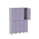 Ver imagem 2 de Armário Locker Guarda-Volume 8 Portas Aço Grp 504/8