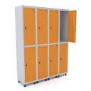 Ver imagem 1 de Armário Locker Guarda-Volume 8 Portas Aço Laranja/Picasso