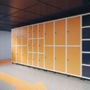 Ver imagem 4 de Armário Locker Guarda-Volume 8 Portas Aço Laranja/Picasso
