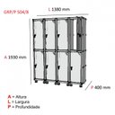 Ver imagem 5 de Armário Locker Guarda-Volume 8 Portas Aço 