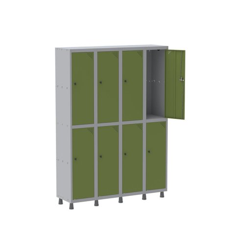 Armário Locker Guarda-Volume 8 Portas Aço Grp 504/8 Verde
