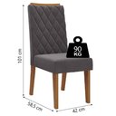 Ver imagem 4 de Conjunto de Mesa Sala de Jantar Tampo com Vidro Mond 2m 8 Cadeiras Bele Veludo Viero