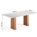 Ver imagem 3 de Conjunto de Mesa Sala de Jantar Tampo com Vidro Mond 2m 8 Cadeiras Bele Veludo Viero