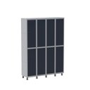 Ver imagem 3 de Armário Locker Guarda-Volume 8 Portas Aço Grp 504/8 Azul/Cinza/Delrey