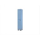Ver imagem 1 de Armário Guarda Volume Locker Roupeiro 2 Portas Aço Grp 501/2 Cinza/Azul Del Rey