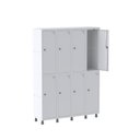 Ver imagem 1 de Armário Locker Guarda-Volume 8 Portas Aço Grp 504/8 Branco