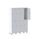Ver imagem 2 de Armário Locker Guarda-Volume 8 Portas Aço Grp 504/8