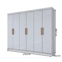 Ver imagem 5 de Guarda-roupa Casal Aurora 6 Portas 2 Gavetas Branco Neve - Panorama Móveis