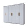Guarda-roupa Casal Aurora 6 Portas 2 Gavetas Branco Neve - Panorama Móveis - 3