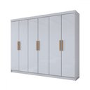 Ver imagem 4 de Guarda-roupa Casal Aurora 6 Portas 2 Gavetas Branco Neve - Panorama Móveis