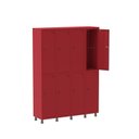 Ver imagem 1 de Armário Locker Guarda-Volume 8 Portas Aço Grp 504/8 Vermelho
