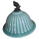 Ver imagem 4 de Potiche Decorativo Porcelana Verde Celadon Craquelada Puxador Passarinho 49cm Columbus Gold