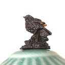 Ver imagem 2 de Potiche em Porcelana Celadon Craquelê Clássico, em Tom Verde Celadon