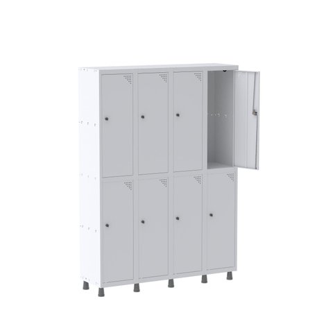 Armário Locker Guarda-Volume 8 Portas Aço Grp 504/8 Branco