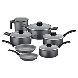 Jogo de Panelas Tramontina Turim Antiaderente Starflon Max Chumbo 7 Peças Tramontina - 1 Jogo de Panelas Tramontina Turim Antiaderente Starflon Max Chumbo 7 Peças Tramontina - 1