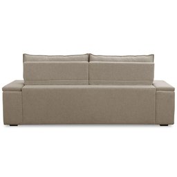 Sofá Retrátil Reclinável para Sala 3 Lugares 225cm Ricci F04 Linho Bege - Lyam Decor - 6