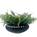 Ver imagem 1 de Decoração vaso centro de mesa ikebana médio luxuoso preto