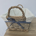 Ver imagem 4 de Cesto Retangular em Vime com Forro Alt.16cm X Comp 28cm X Larg. 18cm