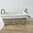 Ver imagem 3 de Cesto Retangular em Vime com Forro Alt.16cm X Comp 28cm X Larg. 18cm