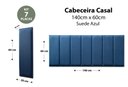 Ver imagem 2 de Placas Cabeceira Modulada Adesiva Casal Estofada 140cm x 60cm Kit 7 Placas - Suede Azul
