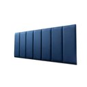 Ver imagem 1 de Placas Cabeceira Modulada Adesiva Casal Estofada 140cm x 60cm Kit 7 Placas - Suede Azul