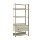 Ver imagem 1 de Guarda Roupa Closet Industrial Solteiro 2 Gavetas - Off White