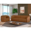 Ver imagem 2 de Sofá Decorativo 3 Lugares 252cm e Poltrona Meris M22 Sintético Caramelo - Mpozenato
