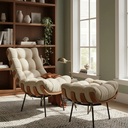 Ver imagem 2 de Poltrona Costela Luxo em Linho | Design Moderno para Sala, Quarto ou Escritório