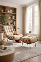 Ver imagem 1 de Poltrona Costela Luxo em Linho | Design Moderno para Sala, Quarto ou Escritório