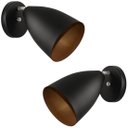 Ver imagem 1 de Kit 2 Arandelas Articulada Retro Vegas Gourmet Preto/Cobre