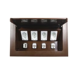 Caixa de Tomada Embutir Mesa - Marrom - Vazia - 2