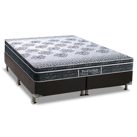Cama Box Queen: Colchão Molas Ensacadas Probel MasterPocket ProDormir Springs + Base CRC Courano