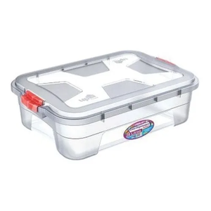 Caixa Organizadora 28 Litros C/ Travas Coloridas Pp Uninjet