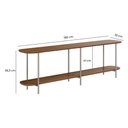 Ver imagem 2 de Aparador Mesa Lateral para Sofá Sala 180cm 100% MDF Estrutura Aço Carbono Canella