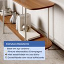 Ver imagem 4 de Aparador Mesa Lateral para Sofá Sala 180cm 100% MDF Estrutura Aço Carbono Canella